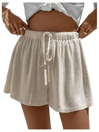 Wide Leg Shorts, Apricot