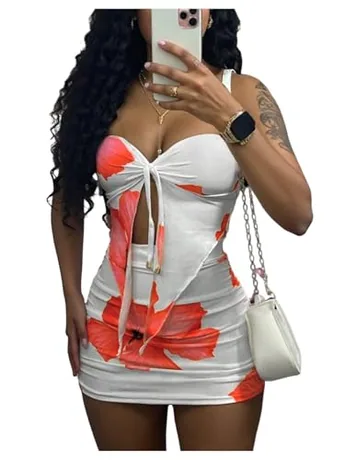 Mini Floral Outfit Set, White
