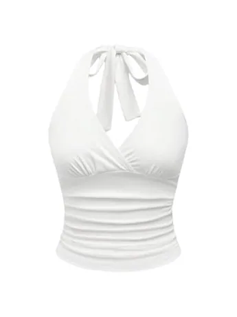 Leopard Cami, White (Small)