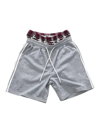 Striped Shorts, Grey (X-Large)
