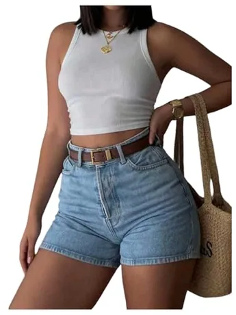 High Waisted Denim Jeans (Medium)