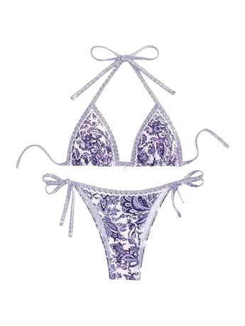 Floral Swimsuit, Purple