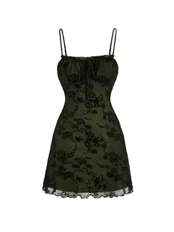 Mini Mesh Dress, Olive (Medium)