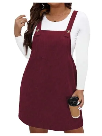 Plus Size Sleeveless Dress, Burgundy