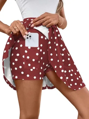 High Waisted Skirt, Burgundy