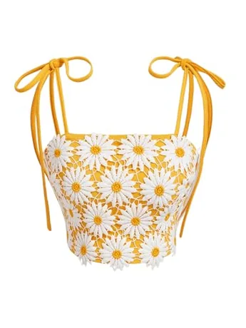Floral Cami, Yellow (Large)
