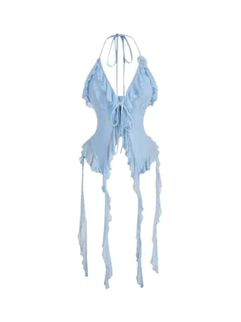 Backless Cami, Light Blue (Medium)