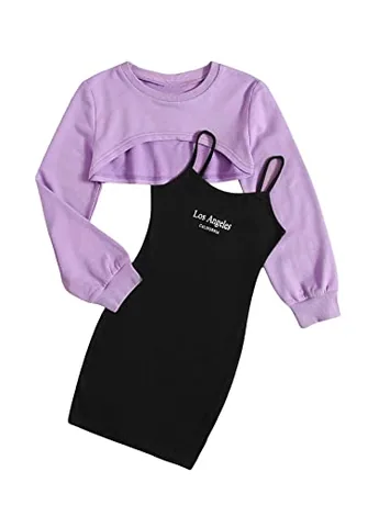 Long Sleeve Knit Outfit Set, Purple