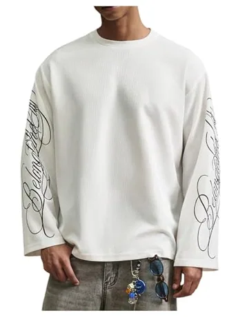Long Sleeve Graphic T-Shirt, White