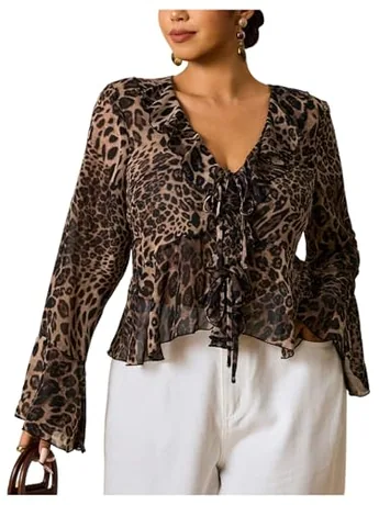 Plus Size Lace Top, Khaki