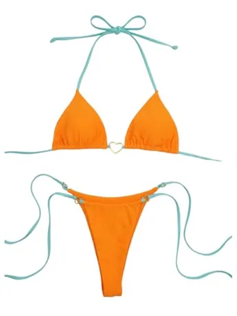 Halter Swimsuit, Orange