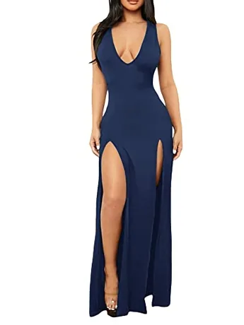 Maxi Bodycon Dress, Navy