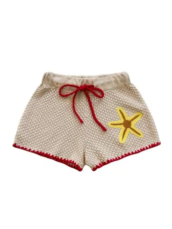 Knit Shorts, Beige