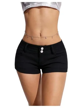 Mini Denim Jeans, Black (28)