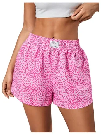 Mini Leopard Shorts, Pink