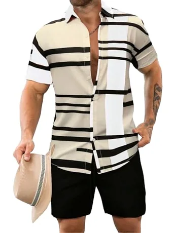 Short Sleeve Outfit Set, Multicolour