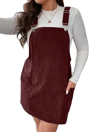 Plus Size Sleeveless Dress, Burgundy