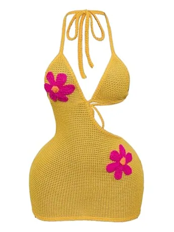 Mini Knit Cover Up, Yellow