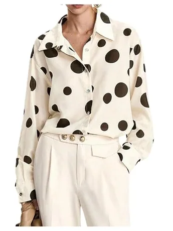 Long Sleeve Blouse, Apricot