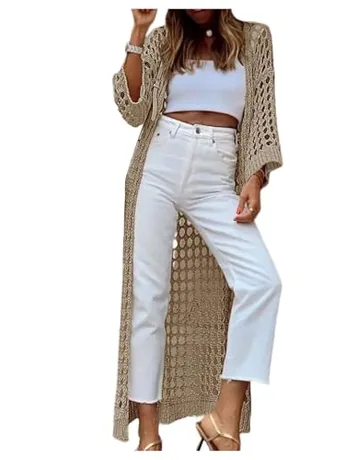 Long Sleeve Knitwear, Khaki (Small)