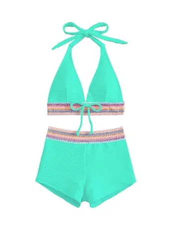 Striped Swimsuit, Mint
