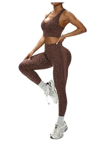 Leopard Outfit Set, Coffee