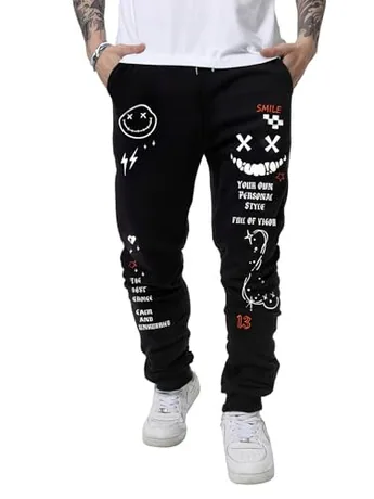Graphic Leggings, Black
