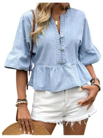 Denim Top, Blue