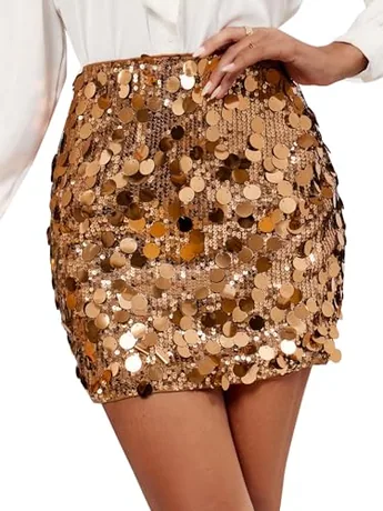 Sequin Skirt, Burgundy